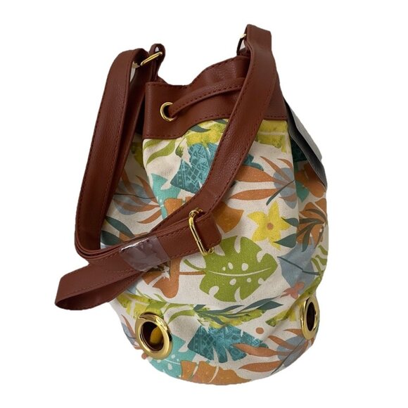 NEW! Disney Moana Canvas Swim Bag Hawaiian Print & Embroidered Patch Handbag - Picture 4 of 10